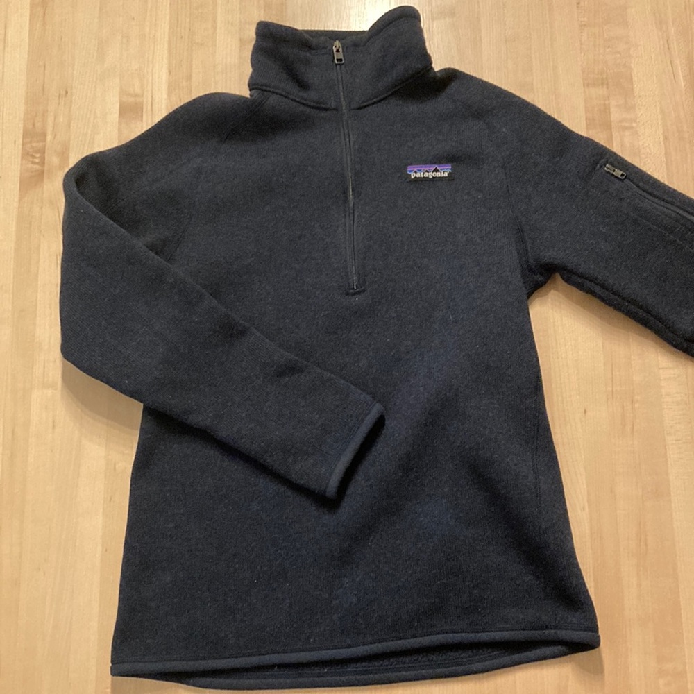 Patagonia sweatshirt.